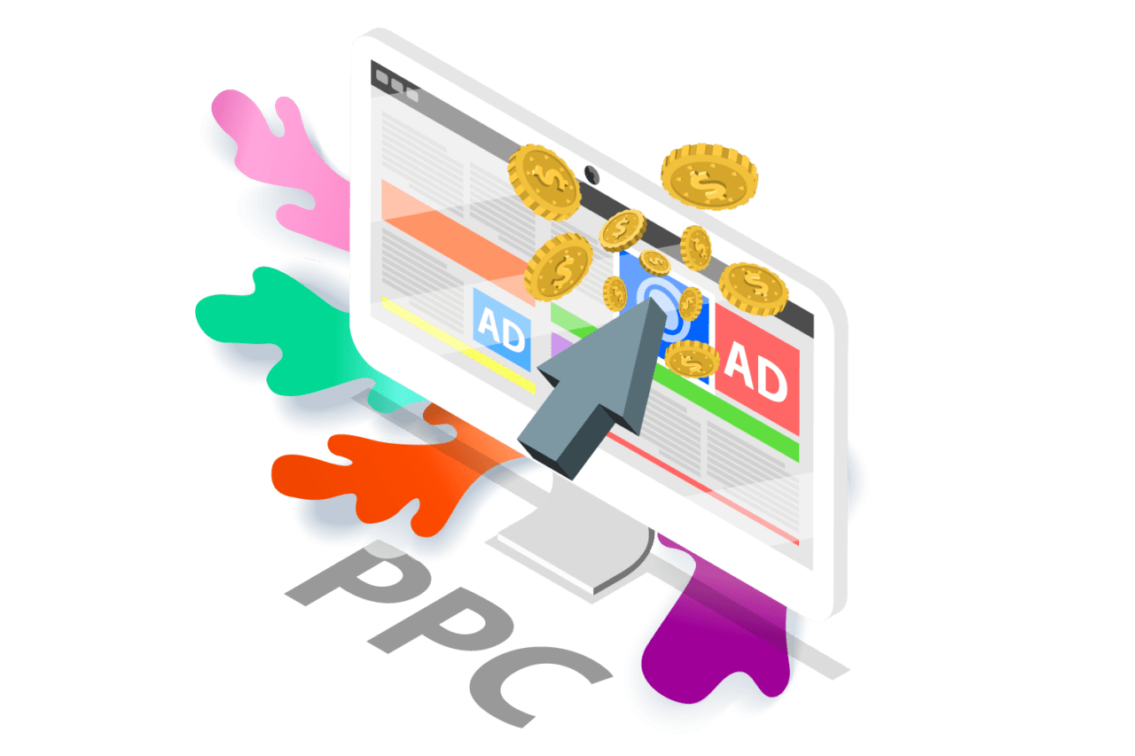 Computer with ads on the screen and PCP on the bottom