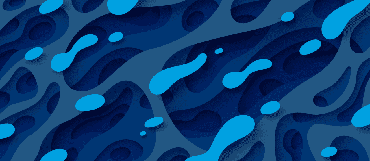 Header consisting of different shades of blue swirls/shapes