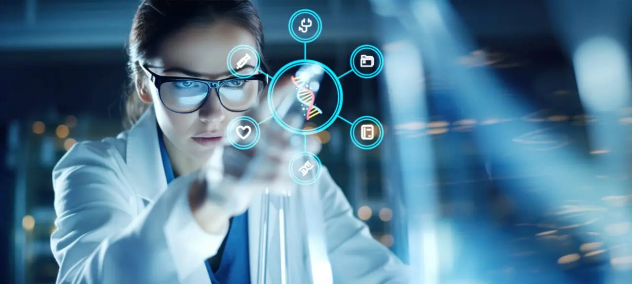 Scientist doing research, Analysis in a laboratory doing tests for biohybrids