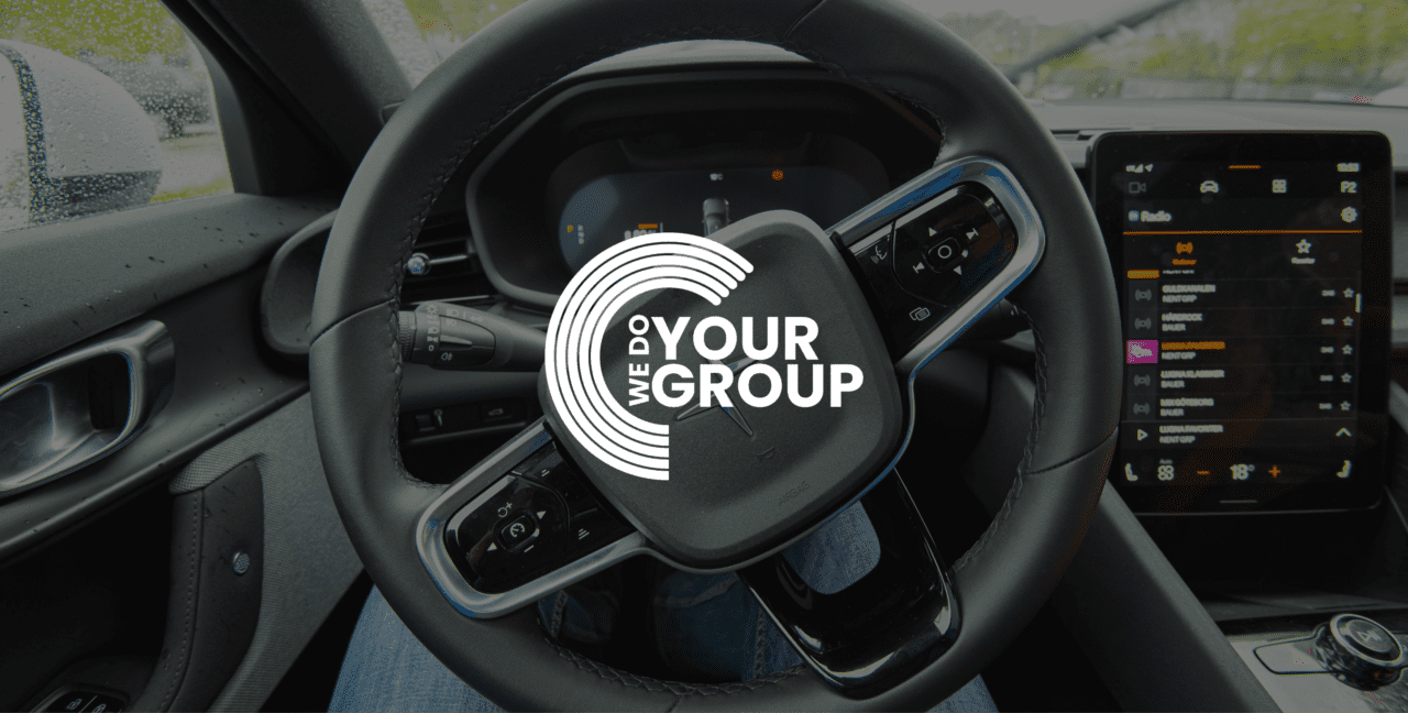 Polestar electric car steering wheel