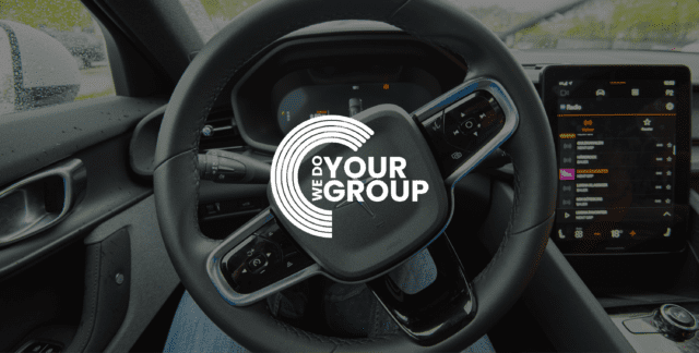 Polestar electric car steering wheel
