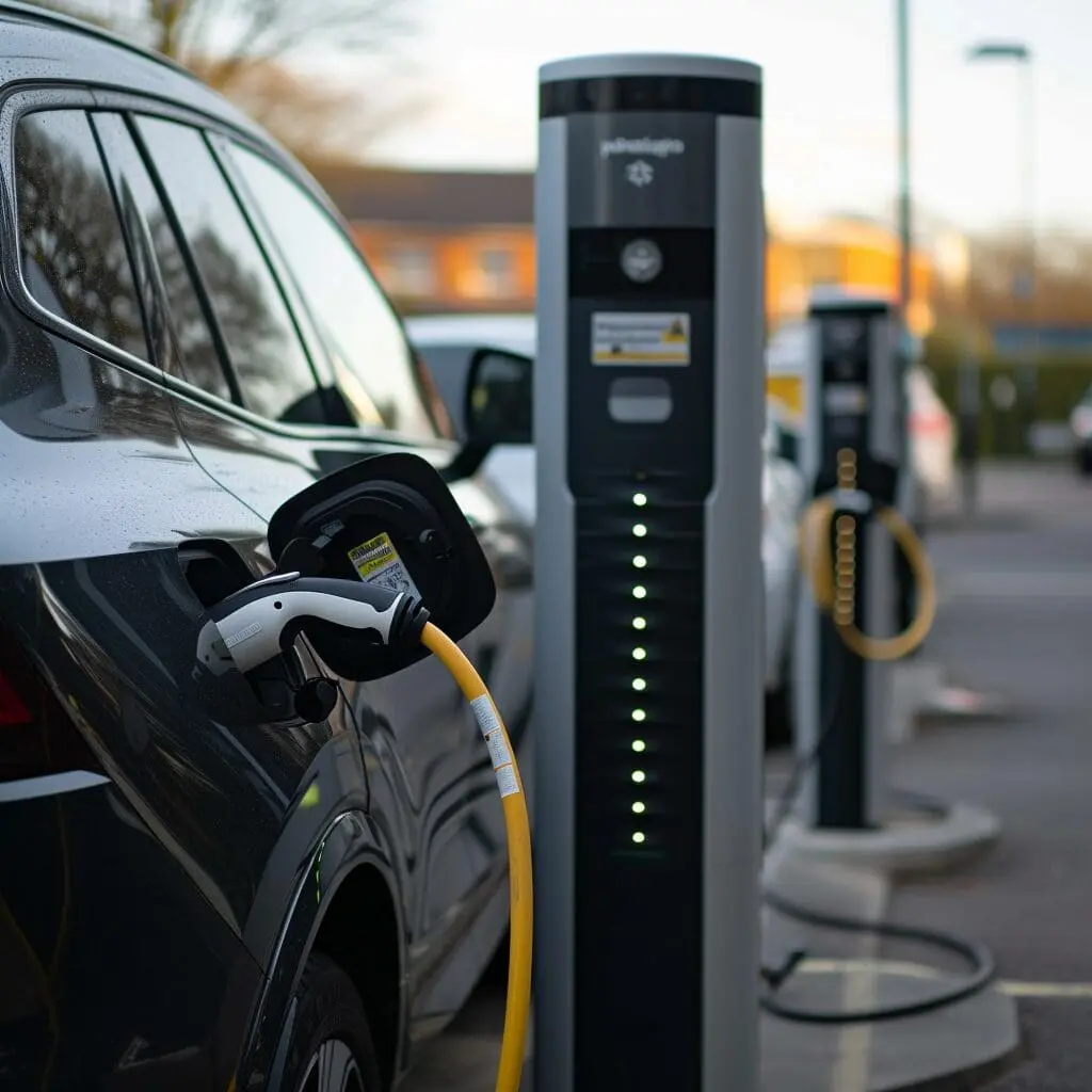 car using ev charger