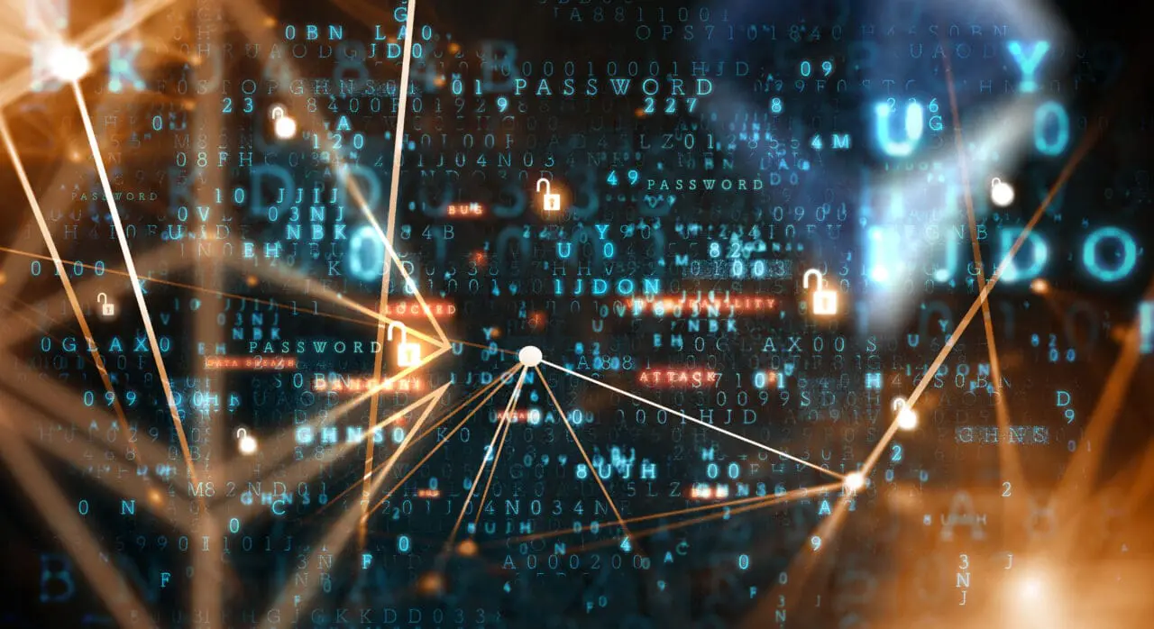 Ethereum sign on computer code background