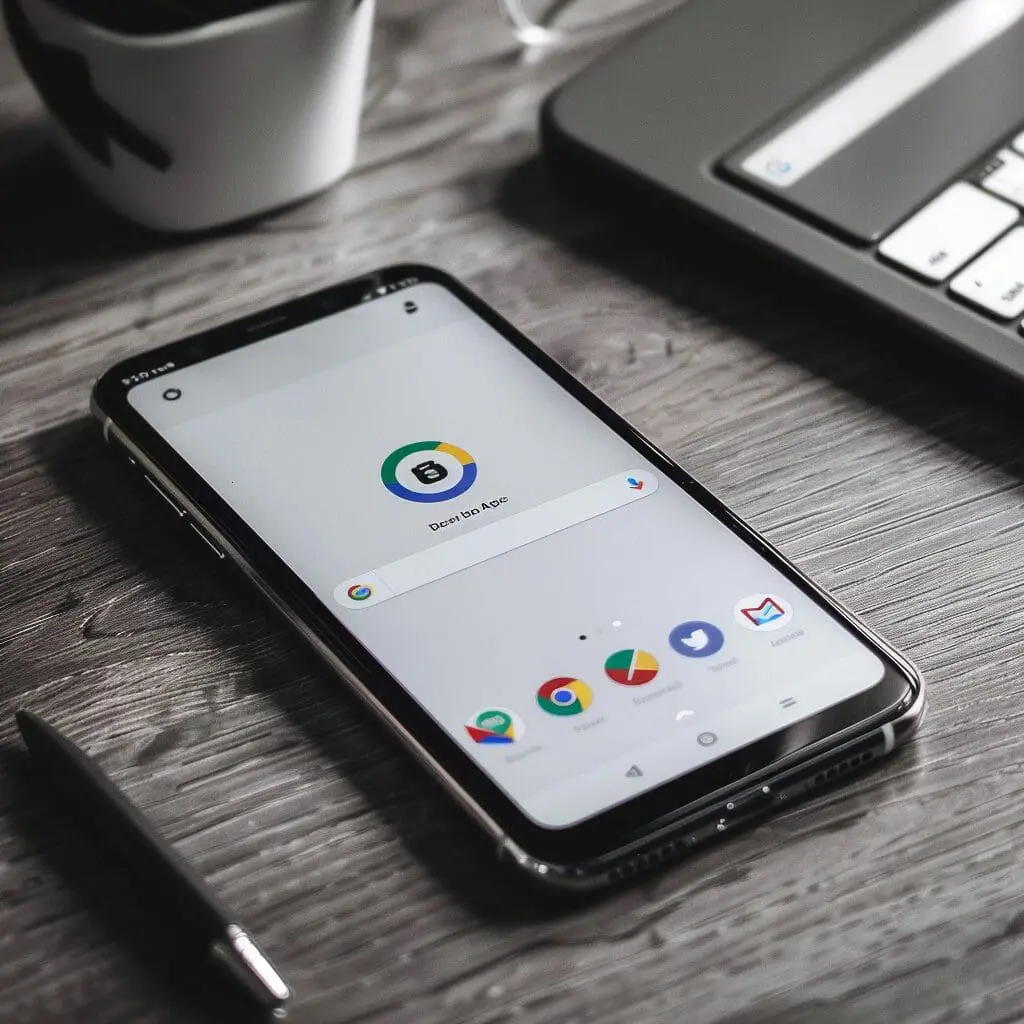 android with a browser open