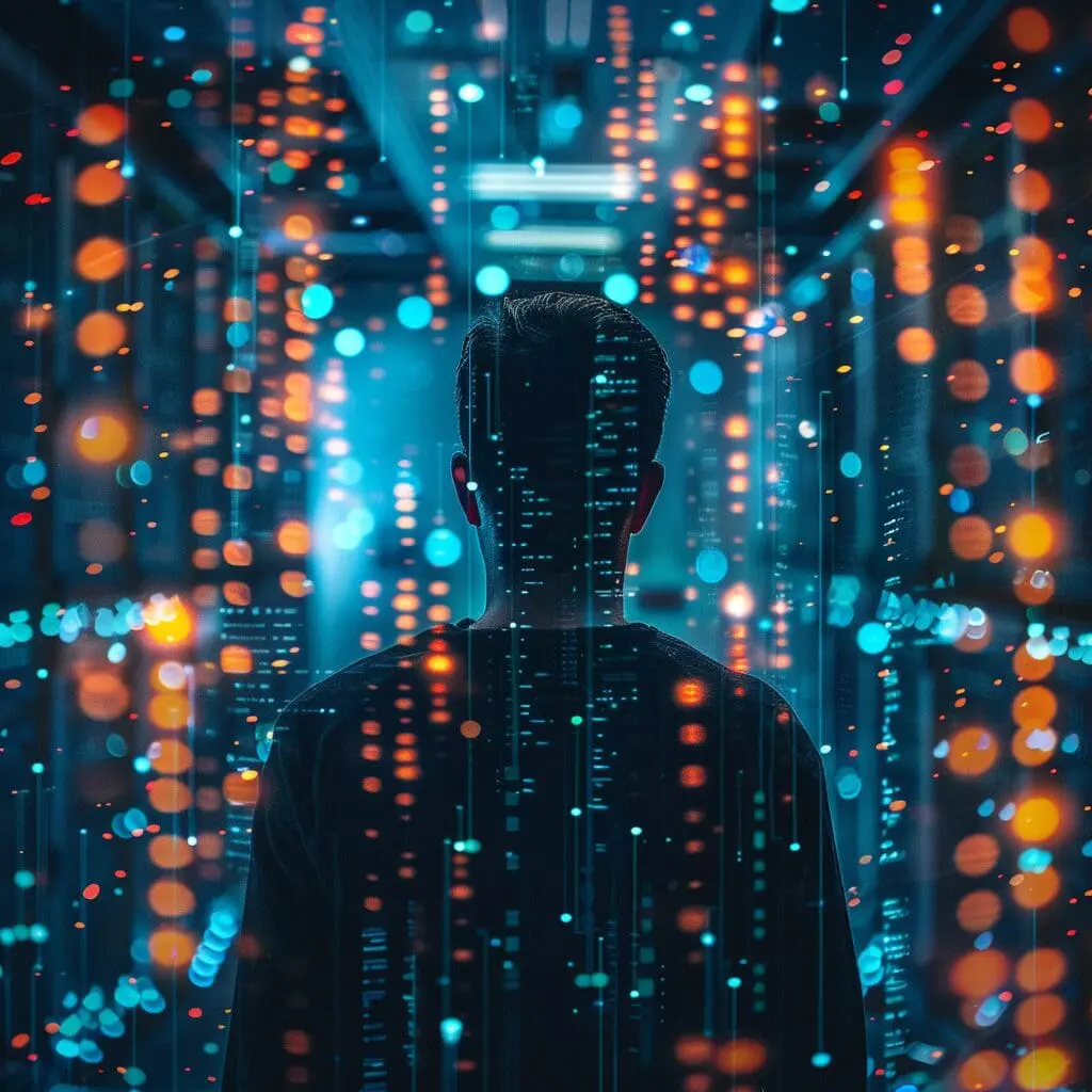 ai data privacy concept.