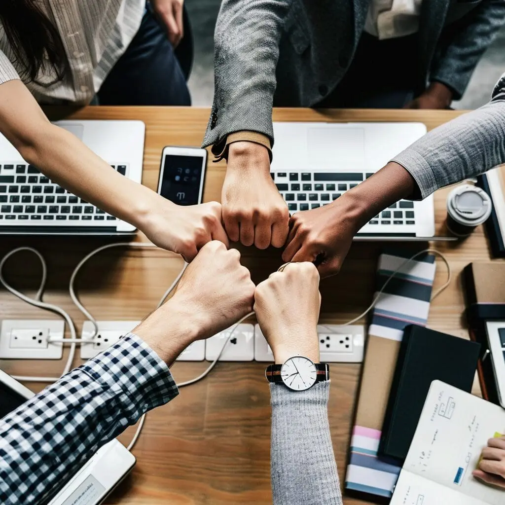 people around table in office