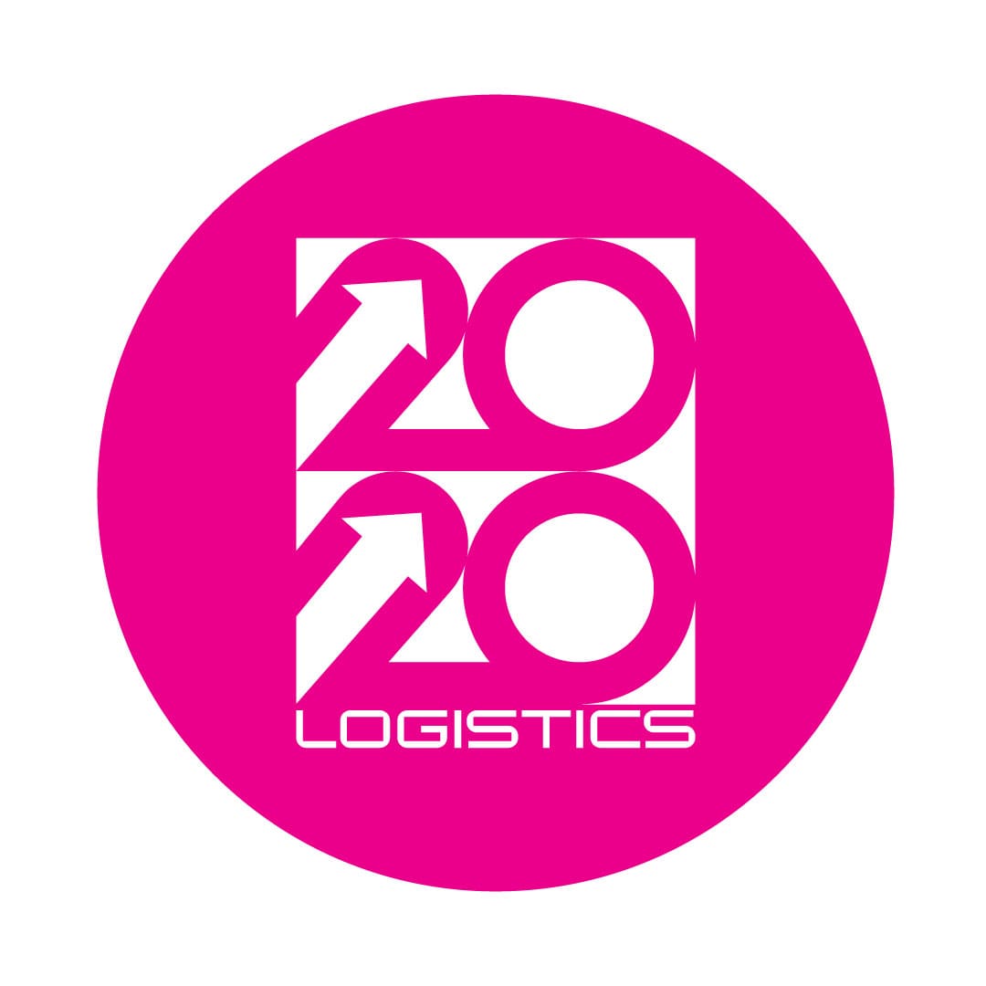 pink Logistics logo in circle