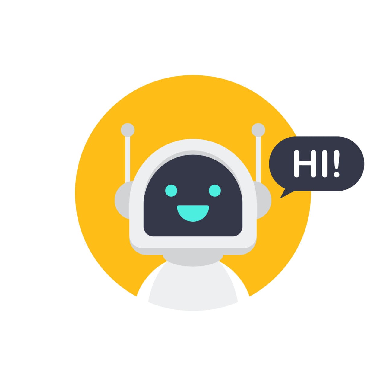 7315543 Robot icon. Bot sign design. Chatbot symbol concept