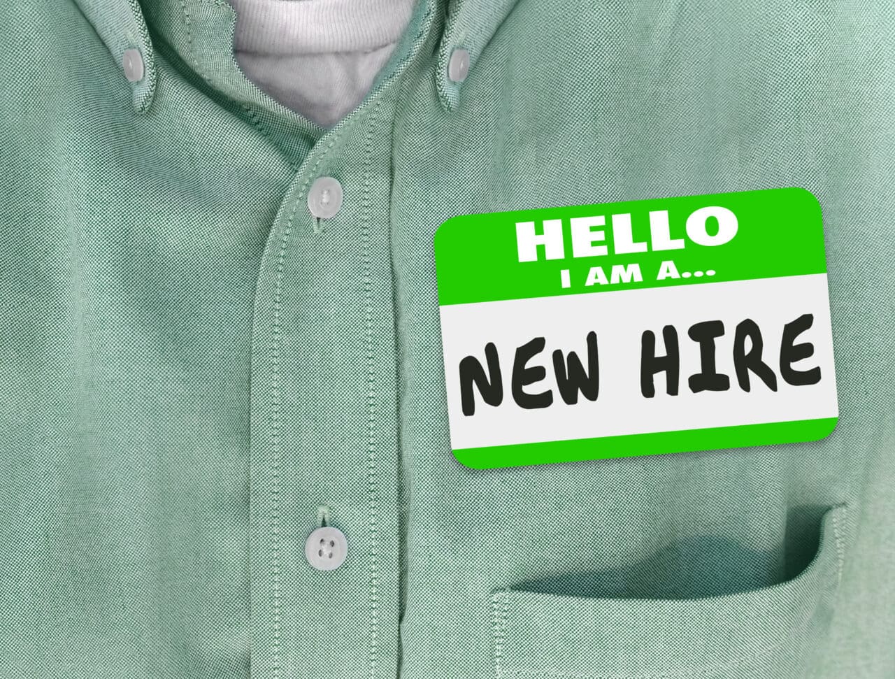New Hire Nametag Sticker Green Shirt Rookie Employee Fresh Talent