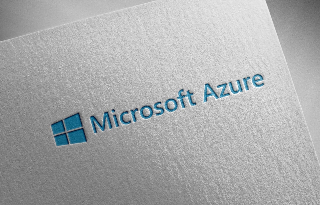 Microsoft azure logo paper texture icon illustration