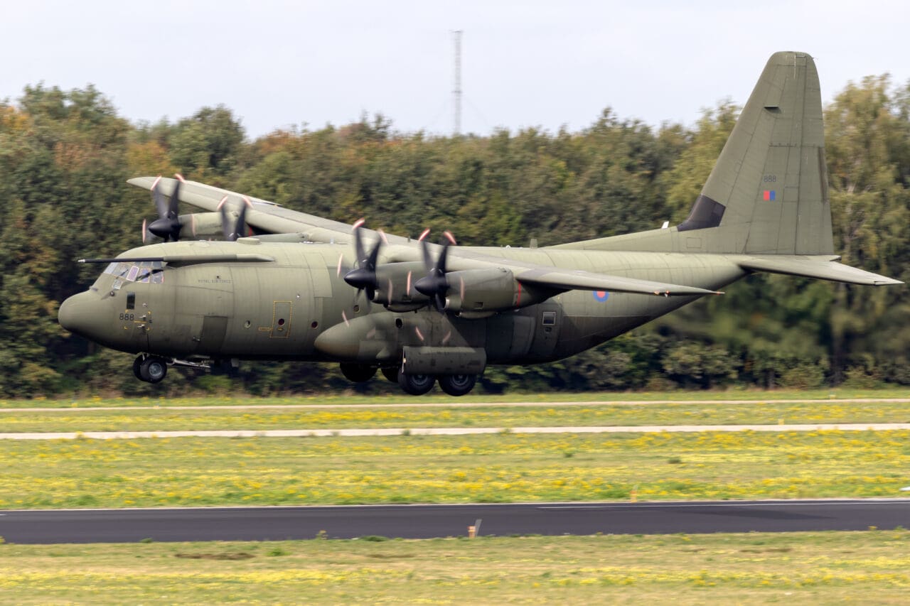 British Royal Air Force Lockheed C-130J Hercules transport plane