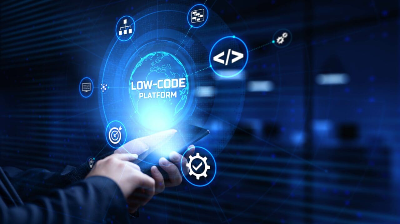 Low Code Platform software development technology concept