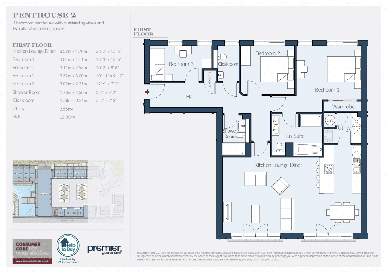 Rooksmoor Mills - Penthouse 2 Floor Plan