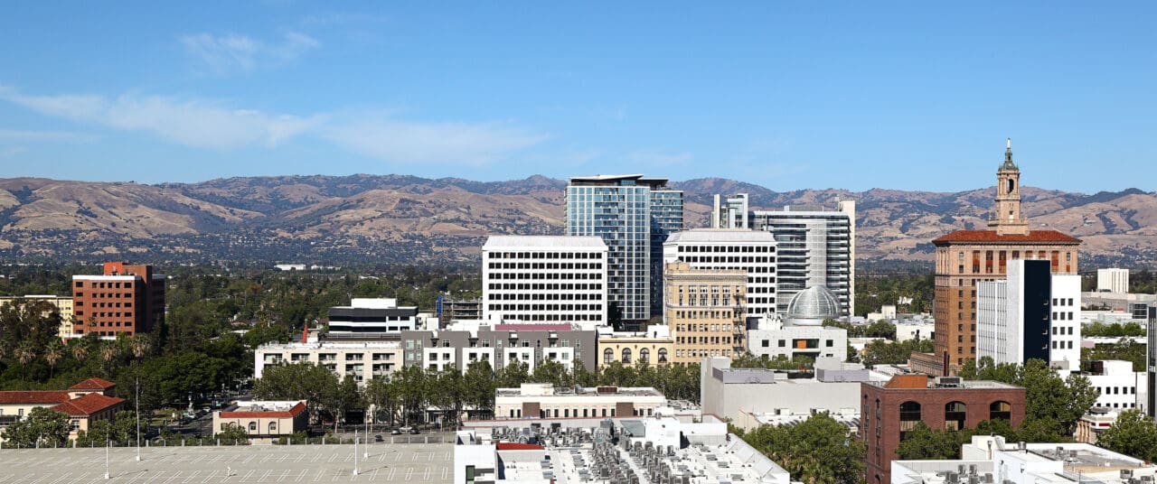 San Jose, California - panoramic view including downtown area