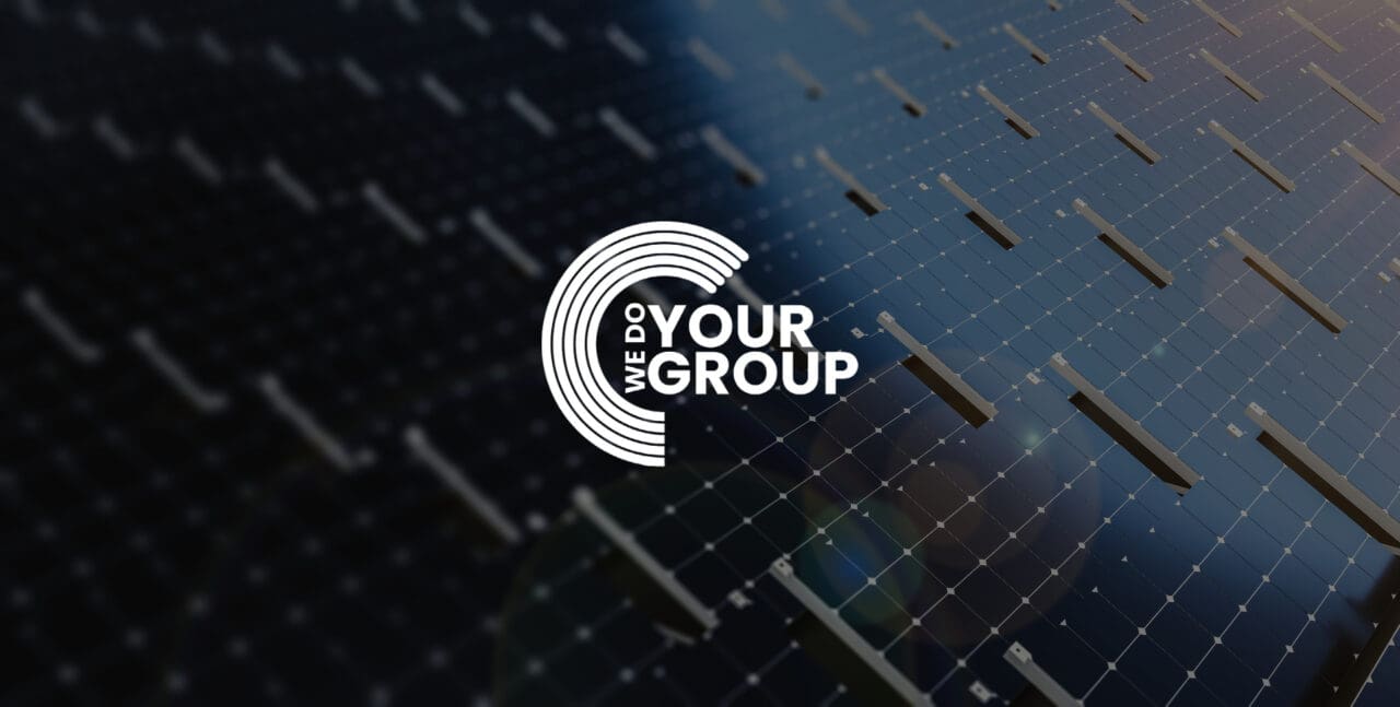 Solar Panels with We Do Your Group Logo