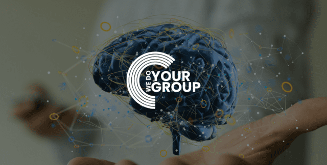cgi brain with icons surrounding and we do your group logo