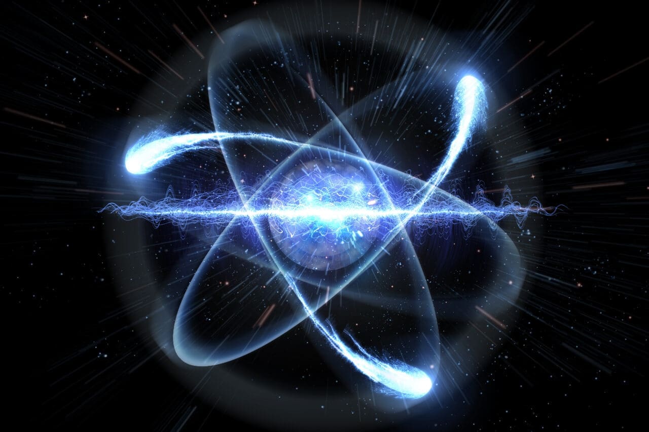 Atomic Particle 3D Illustration