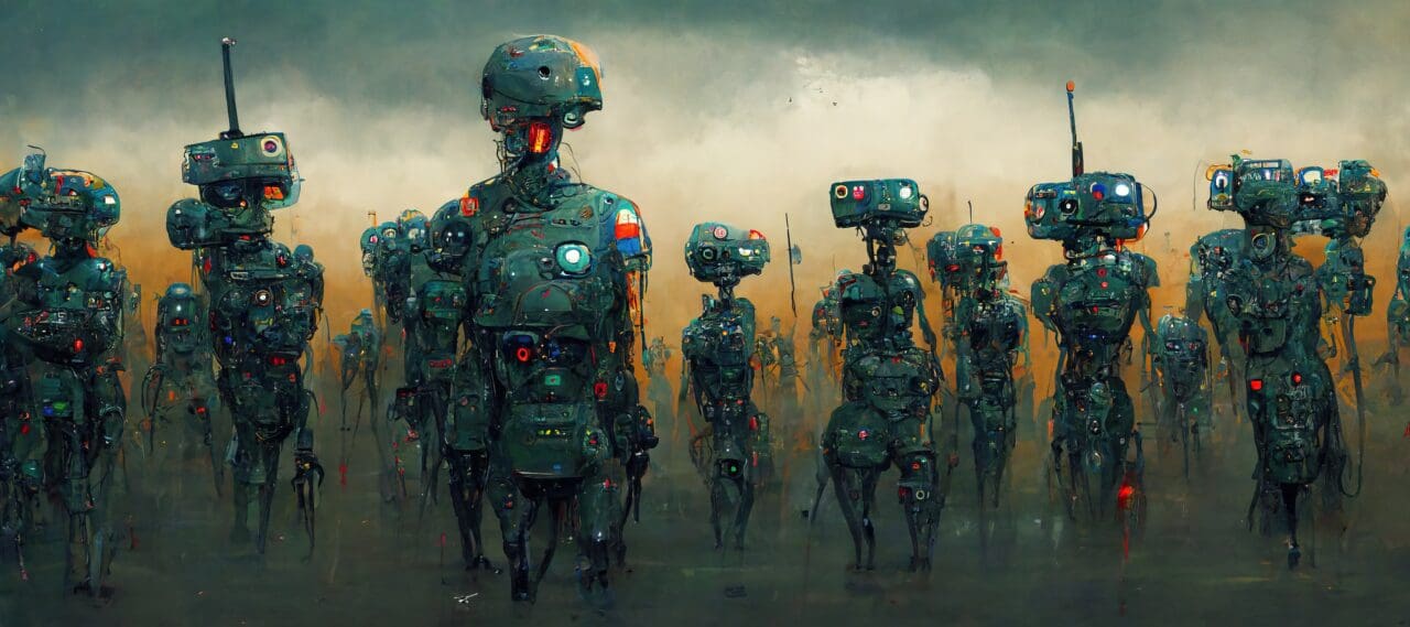 Military artificial intelligence robot soldiers