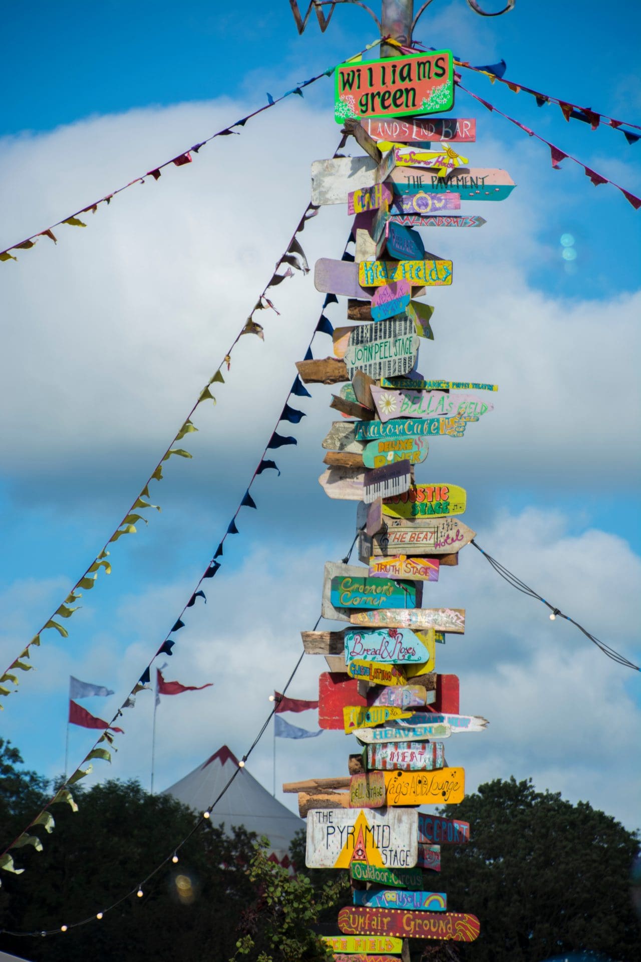 Glastonbury Festival signage