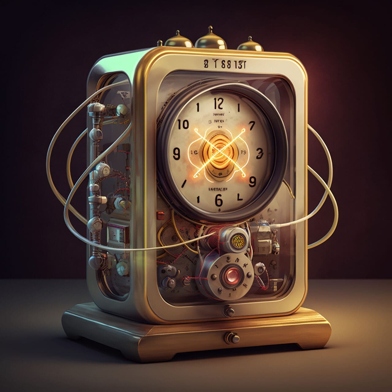 Atomic clock illustration