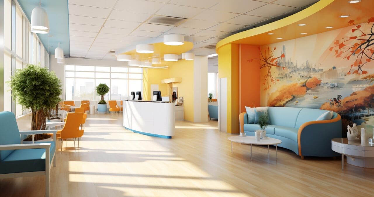A reception room inside of a Bristol healthcare facility using our IT Support for Healthcare