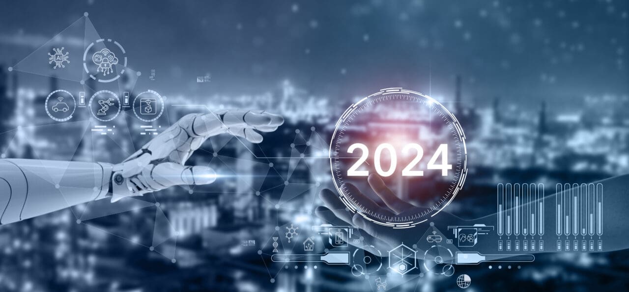 New technology trends in 2024 concept. Initiative innovation and