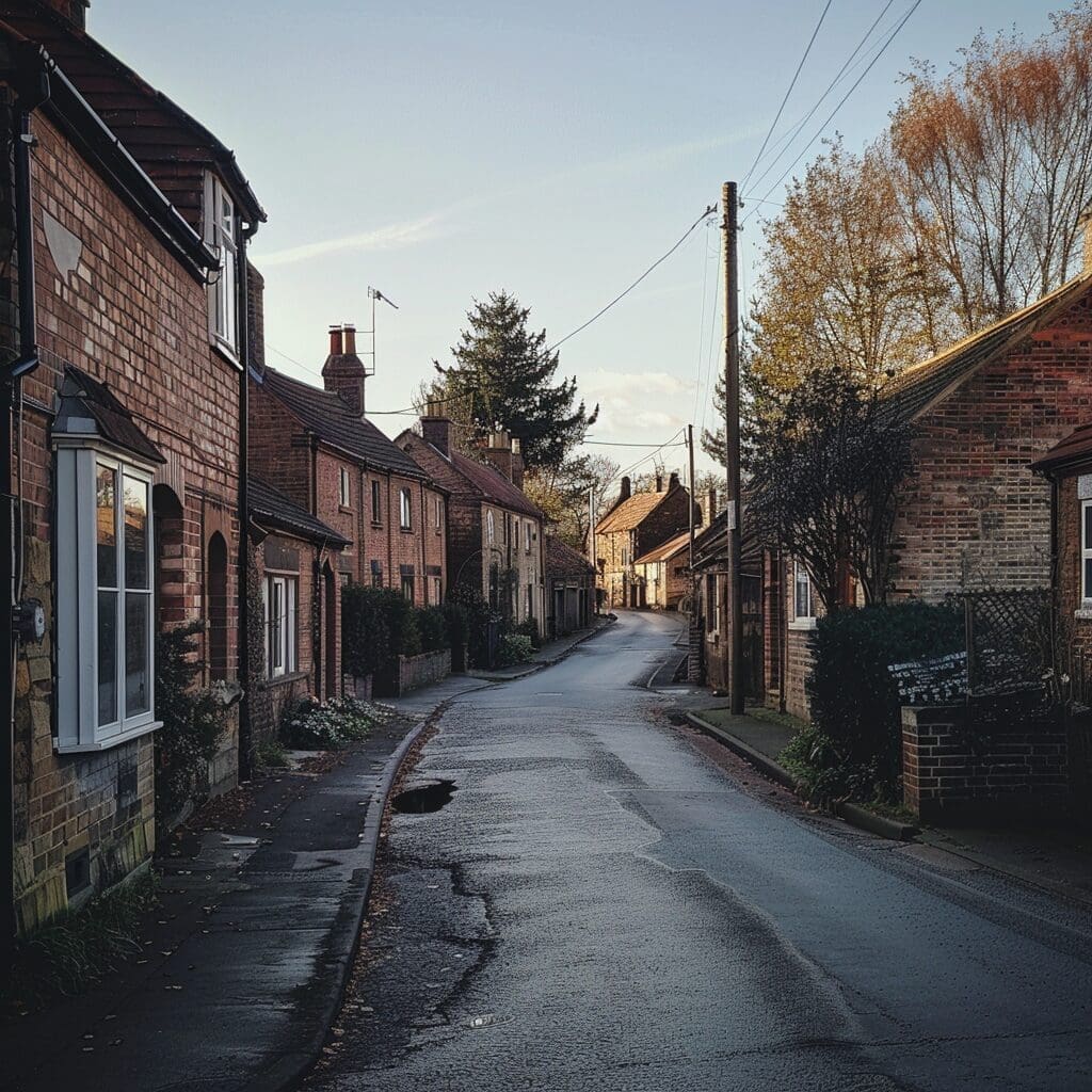 a residential street in north yorkshire uk