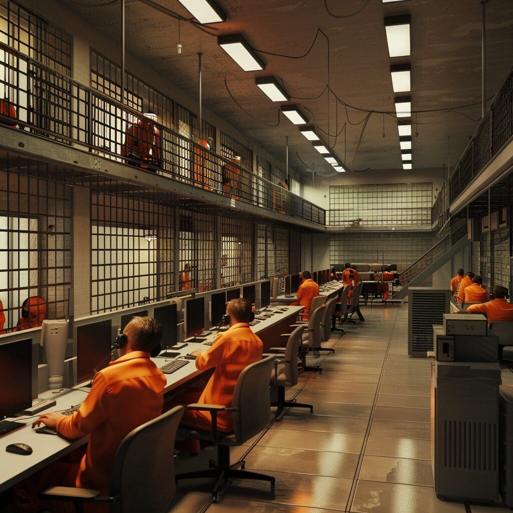 prisoners working and learning digital literacy in prison as a form of reform
