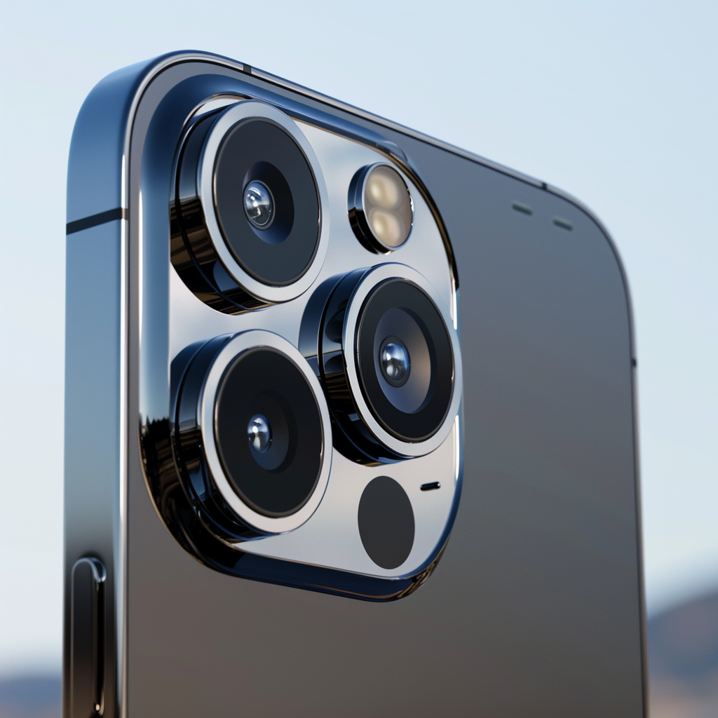 Close up of an iphone camera