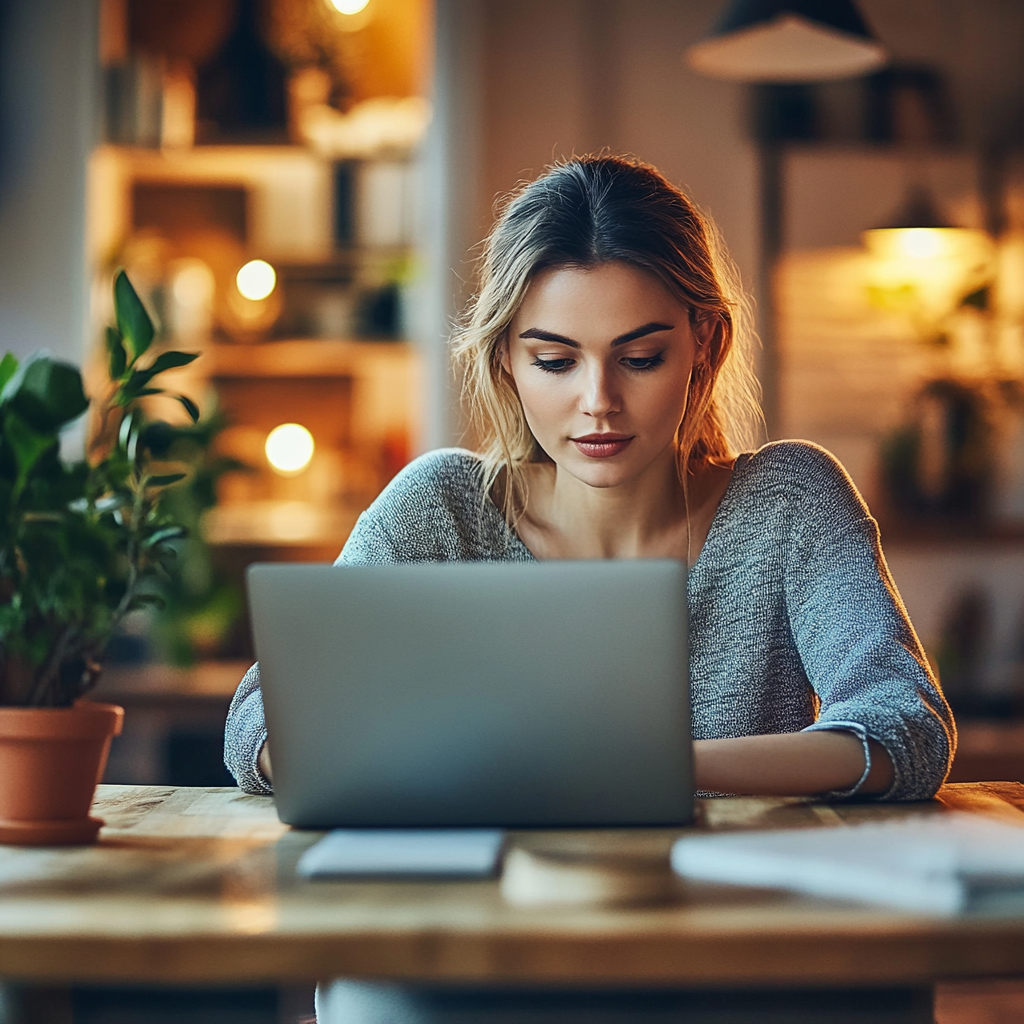 Business woman working remotely